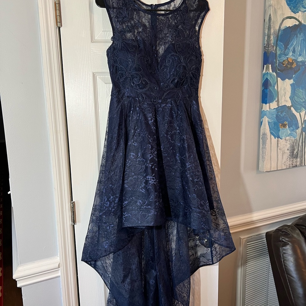 Navy Blue Short in Front Long in back dress